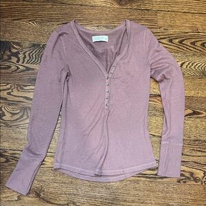 Abercrombie & Fitch Dusty Pink Long Sleeve Top